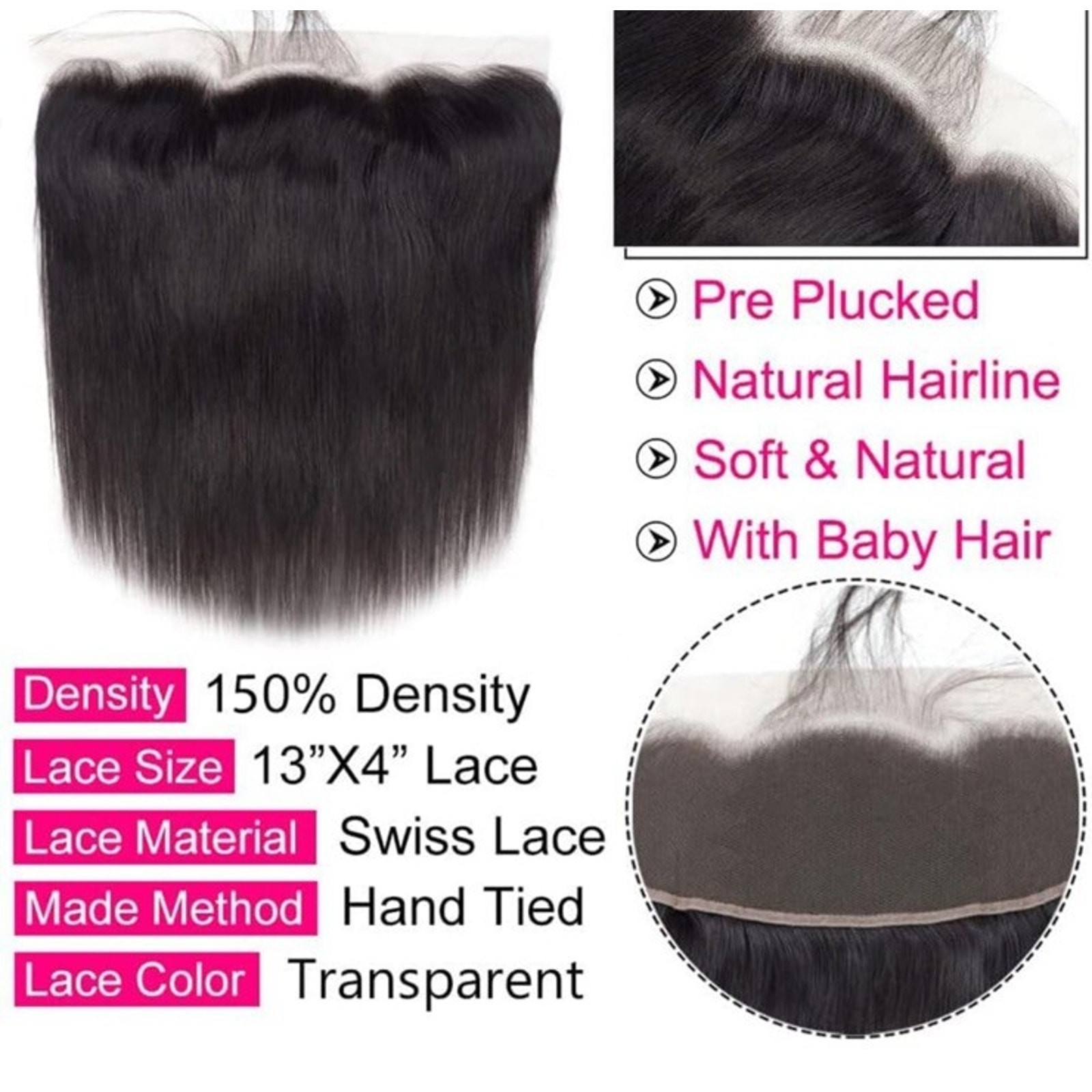 10A Human Hair 16 18 20 22 In Brazilian Virgin Human Hair Bundle With Frontal