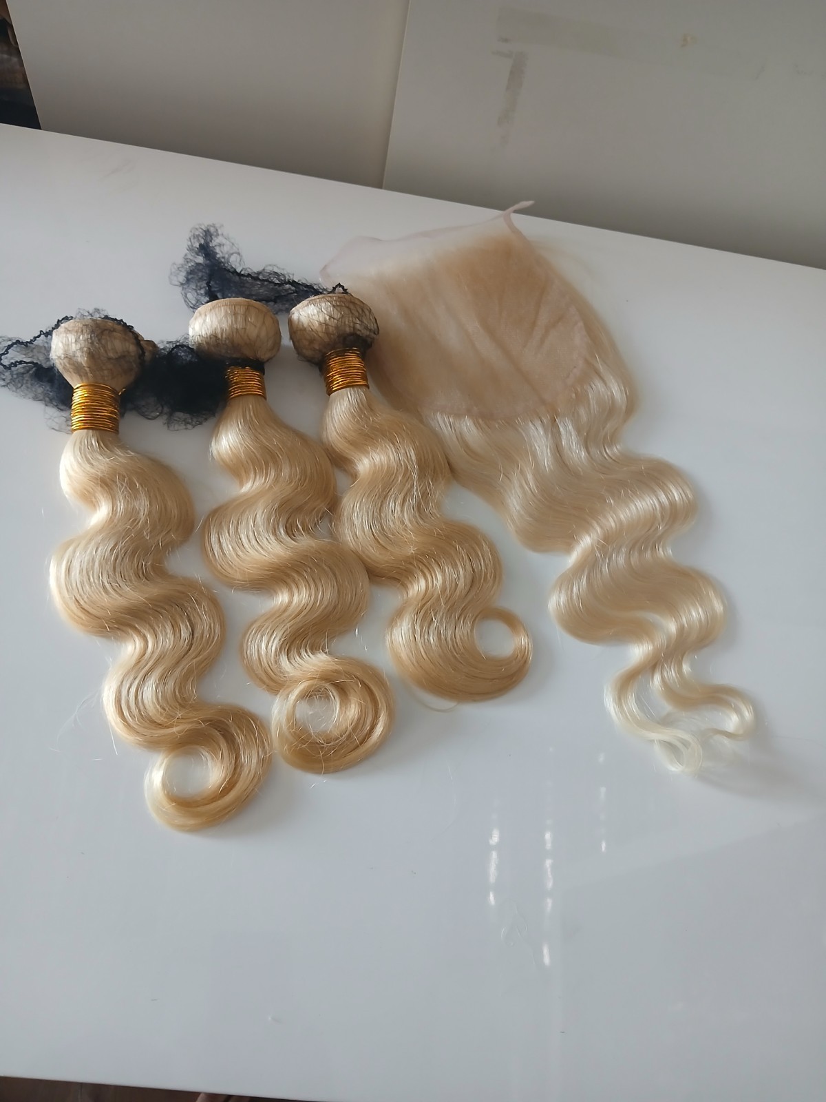 12A PERUVIAN VIRGIN HUMAN HAIR 14+14+14&14INCH 6X6 WIDER CLOSURE 613# BODY WAVE