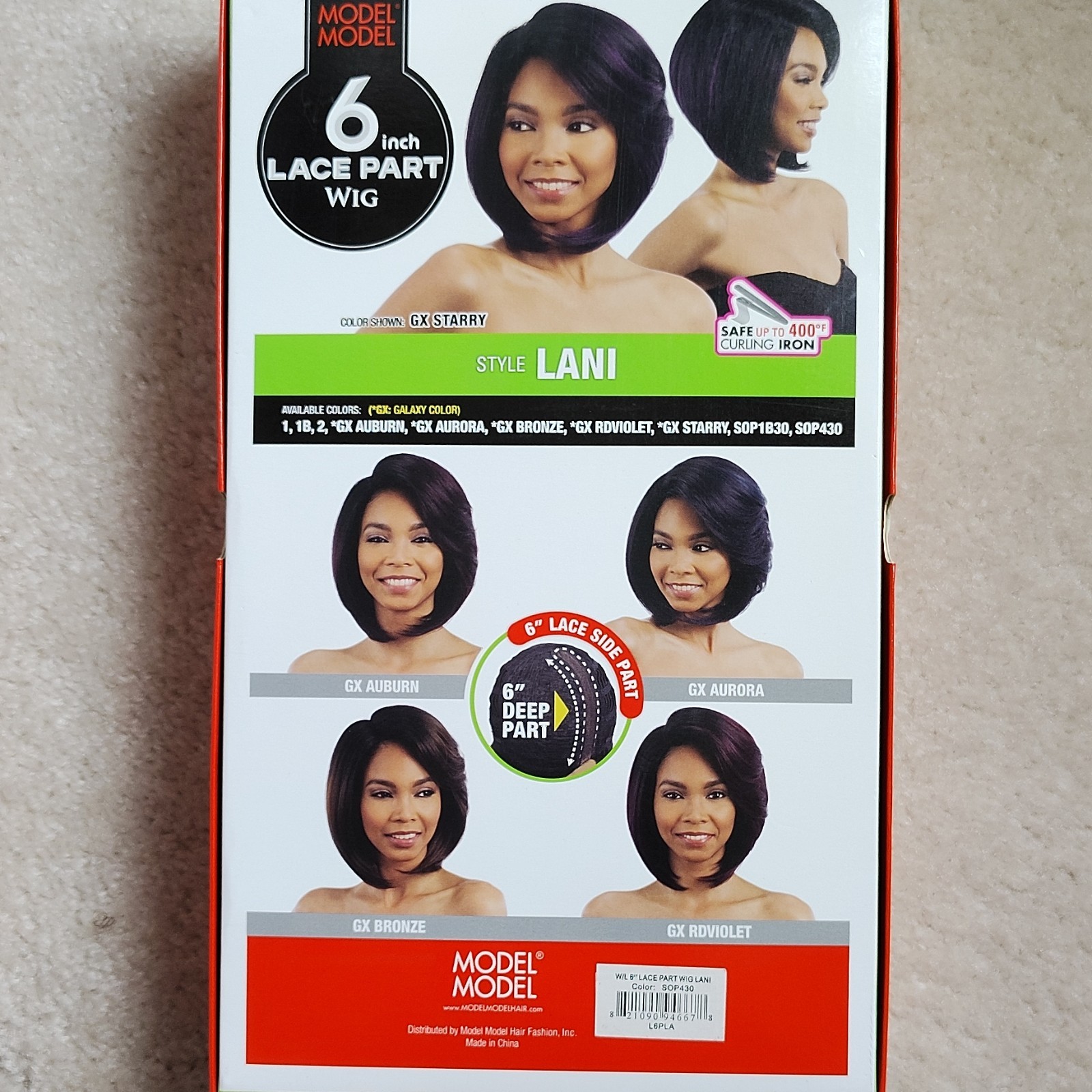 Model Model 6in Lace Part Synthetic Heat Resistant Wig Lani Side Part SOP430