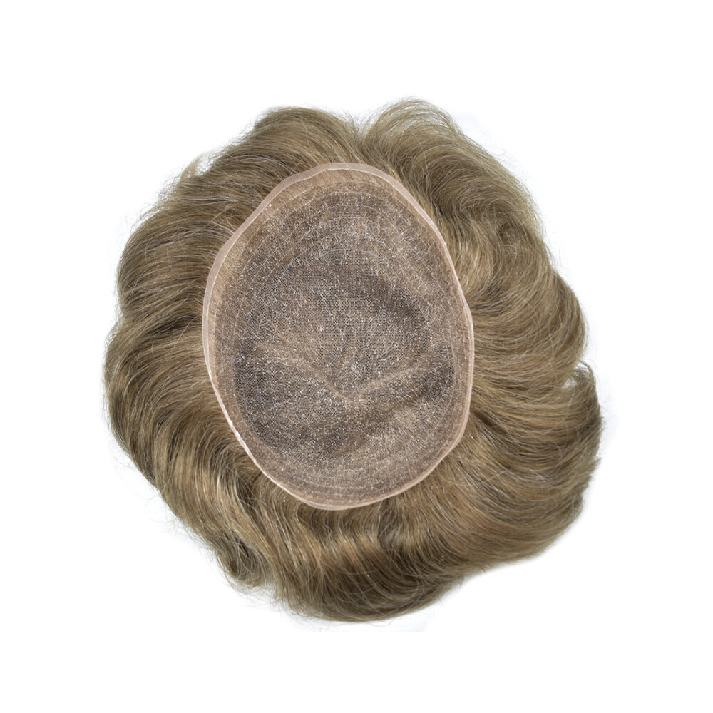 (Custom)Full Swiss Lace MensToupee All Lace Hair Replacement System Hairpiece