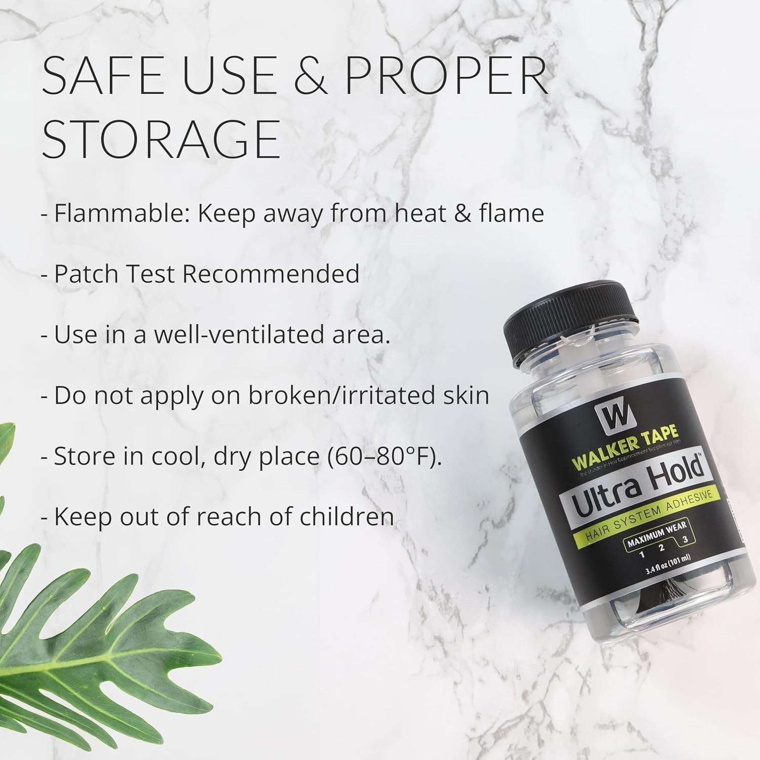Ultra Hold Brush-On Adhesive 3.4 oz, Waterproof Clear-Drying Wig Glue for Lac…