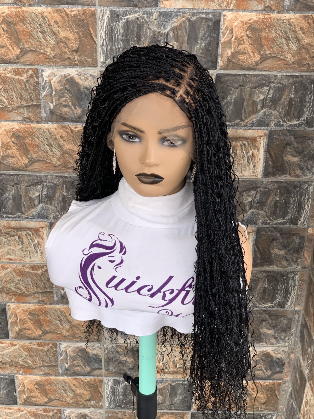 Tangle Free Boho Knotless Braided Wig Box braids Full lace braids wig Senegalese