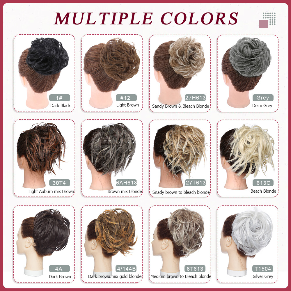 85g Large Curly Scrunchie Messy Bun Hair Piece Updo Ponytail Hair Extension US