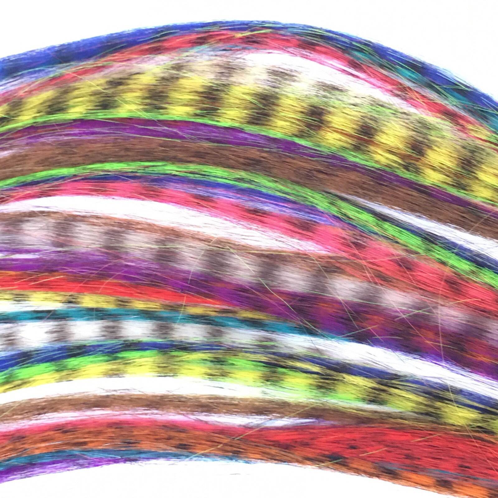 Synthetic Feather Hair Extension Kit-30 Feathers 1 Hook 60 Beads In Plastic Box