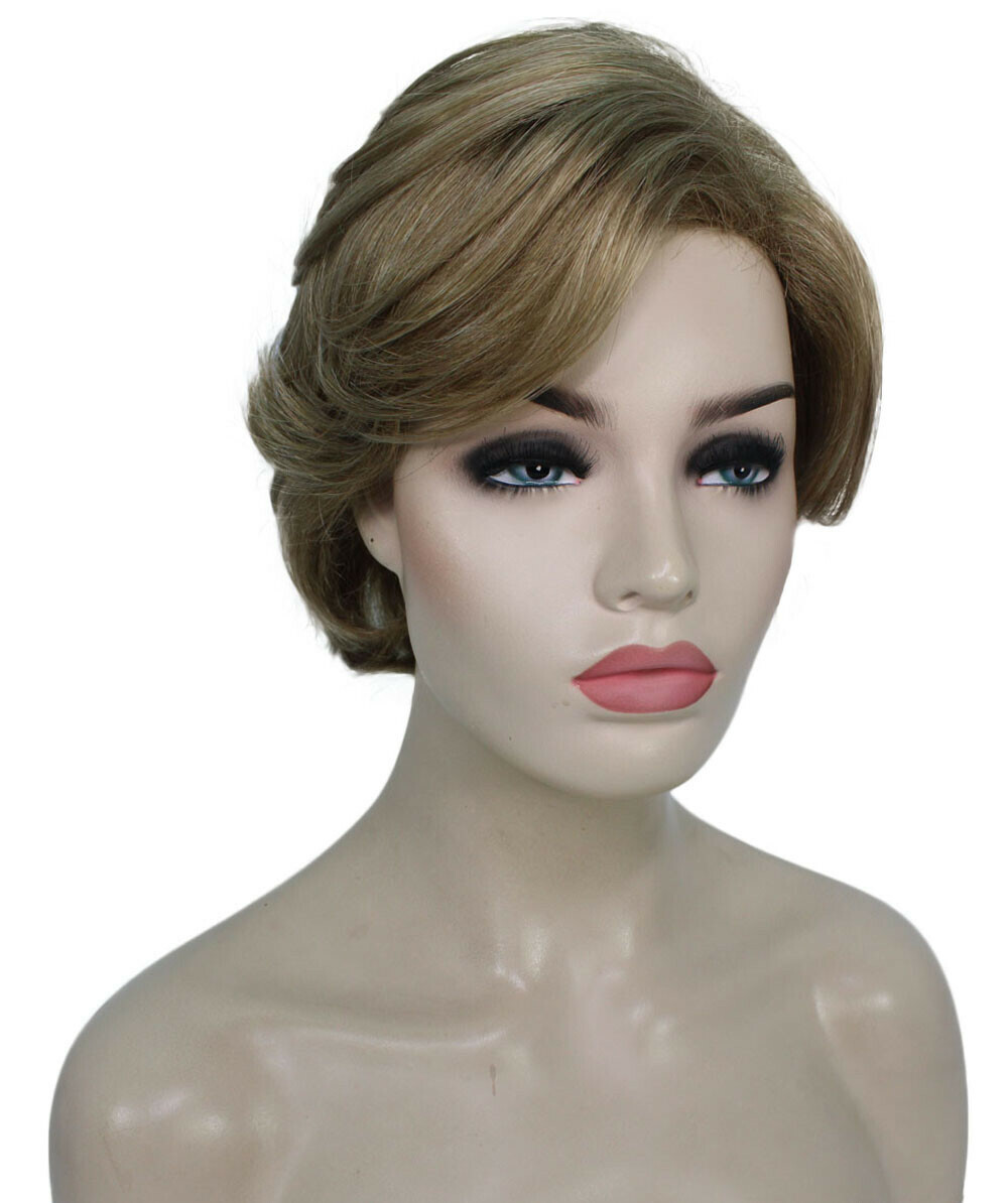 Lana – Straight Kanekalon Synthetic Fiber Full Wig, 3.25 – 6.5 in, Ash Blonde