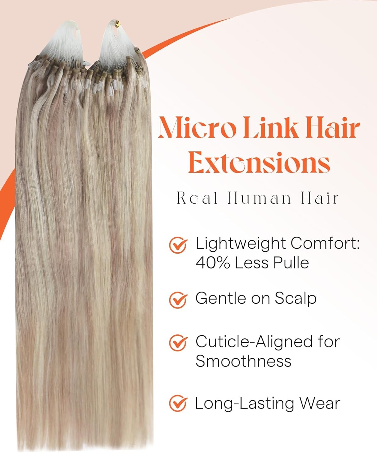 Sunny Hair BEADED 16in Ash/Bleach Blonde Hair Extensions – MB_P18-613_16_50G4