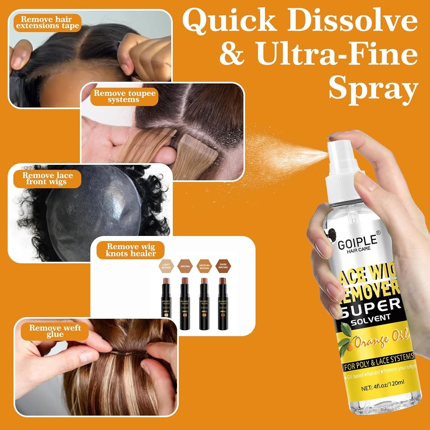 Fast-Acting Tape-in Hair & Wig Adhesive Remover