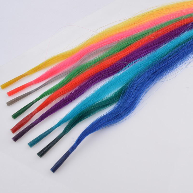 Colored Hair Rainbow I Tip Human Hair Extension With FREE Micro Beads and Hook