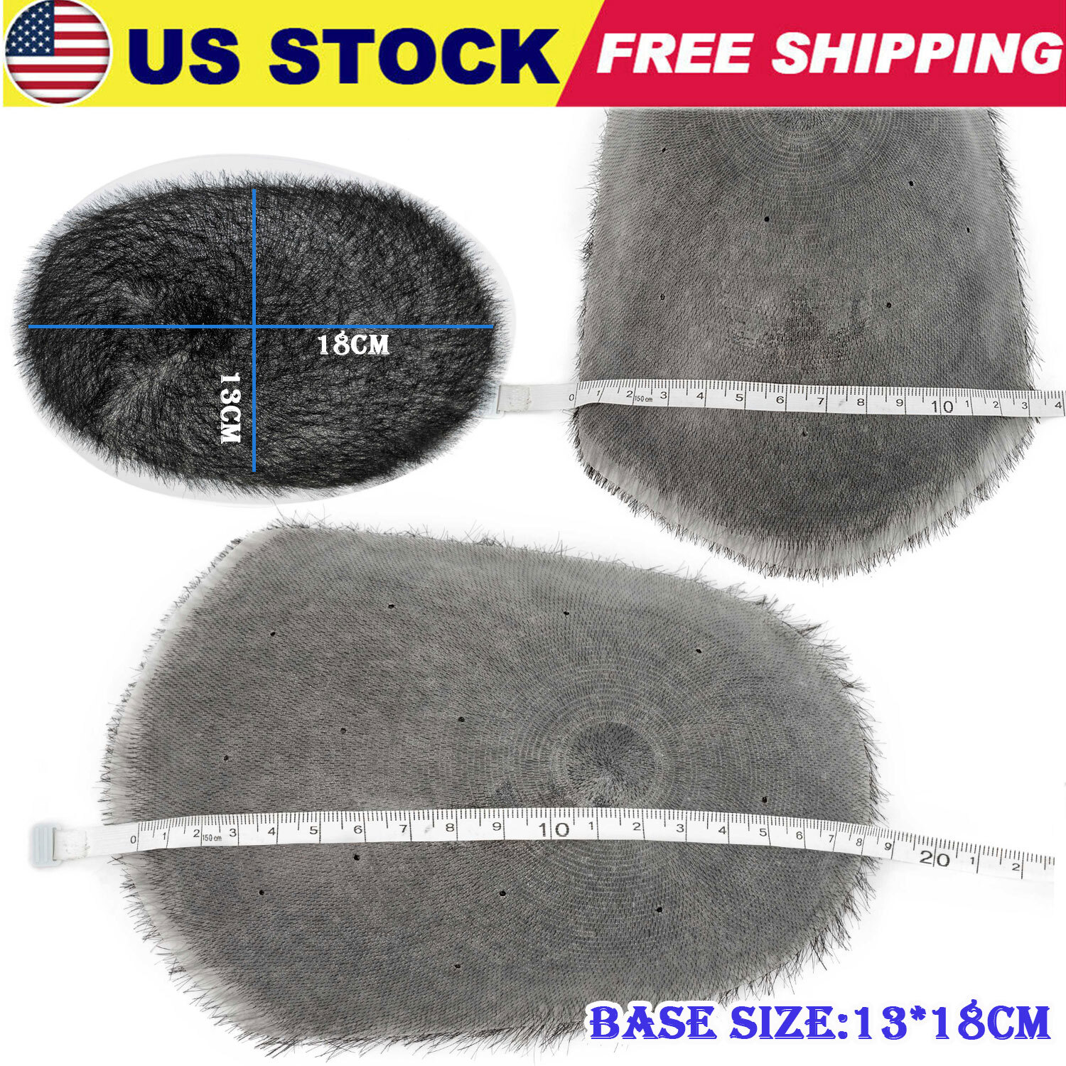 Invisible Ultra Thin Skin Mens Toupee Human Hair Replacement PU Systems Buzz Cut