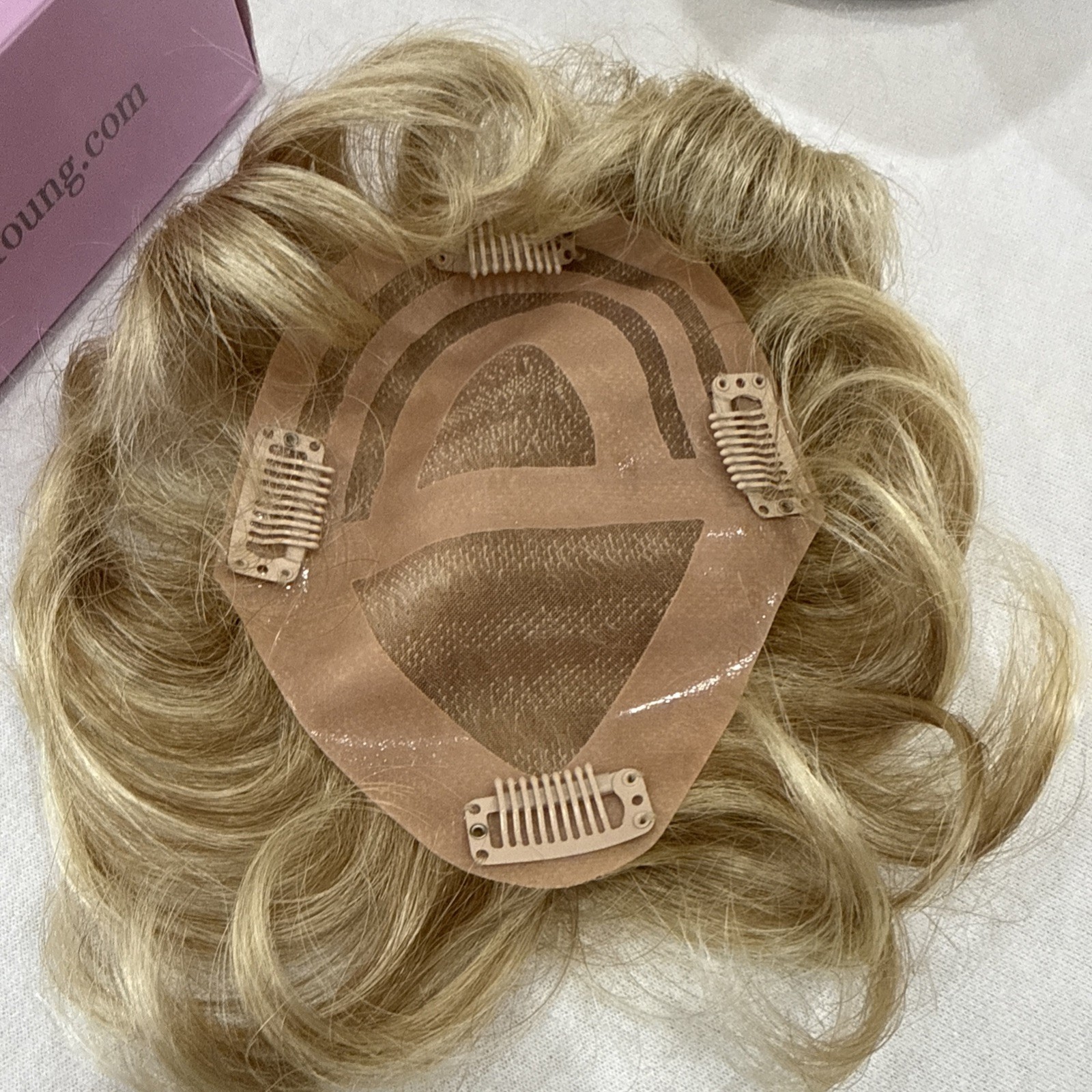 PAULA YOUNG SHEER TOUCH MODERATE A2710 TOPPER COLOR 14/88A WIGLET GOLDEN WHEAT
