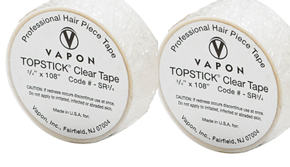 Vapon Topstick Clear Double Sided 2-Roll 3/4″x 108″Adhesive Tape Wigs,Hair Piece