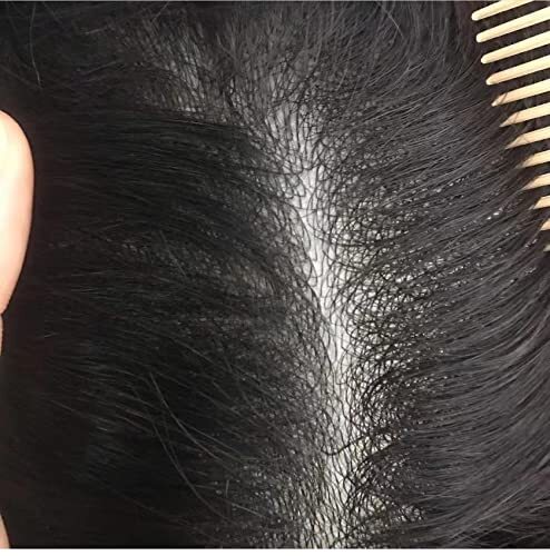 Mens Toupee Human Hair Piece Full Poly Thin Skin Men Hair Replacement Systems