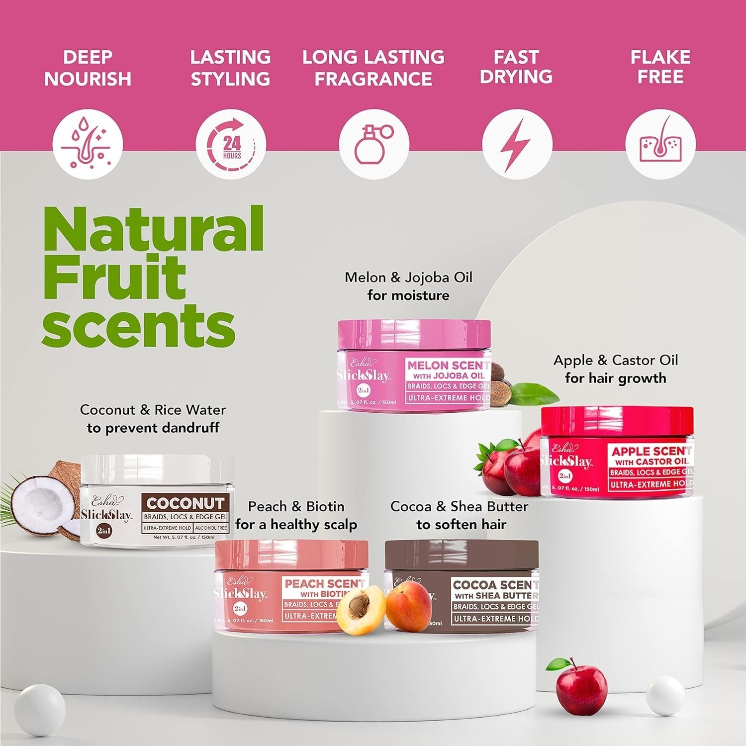 3-in-1 Ultra Hold Braiding Gel for Locs, Twists, & Edges – Hydrating Coconut 17