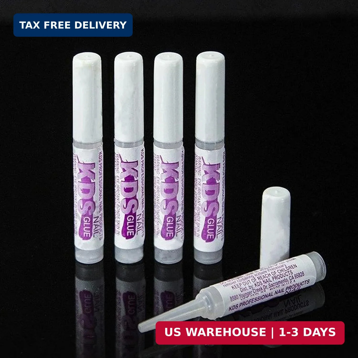 5 pcs KDS Nail Tip Glue – Adhesive Super Bond for Acrylic Nails Tips – 0.07 oz f