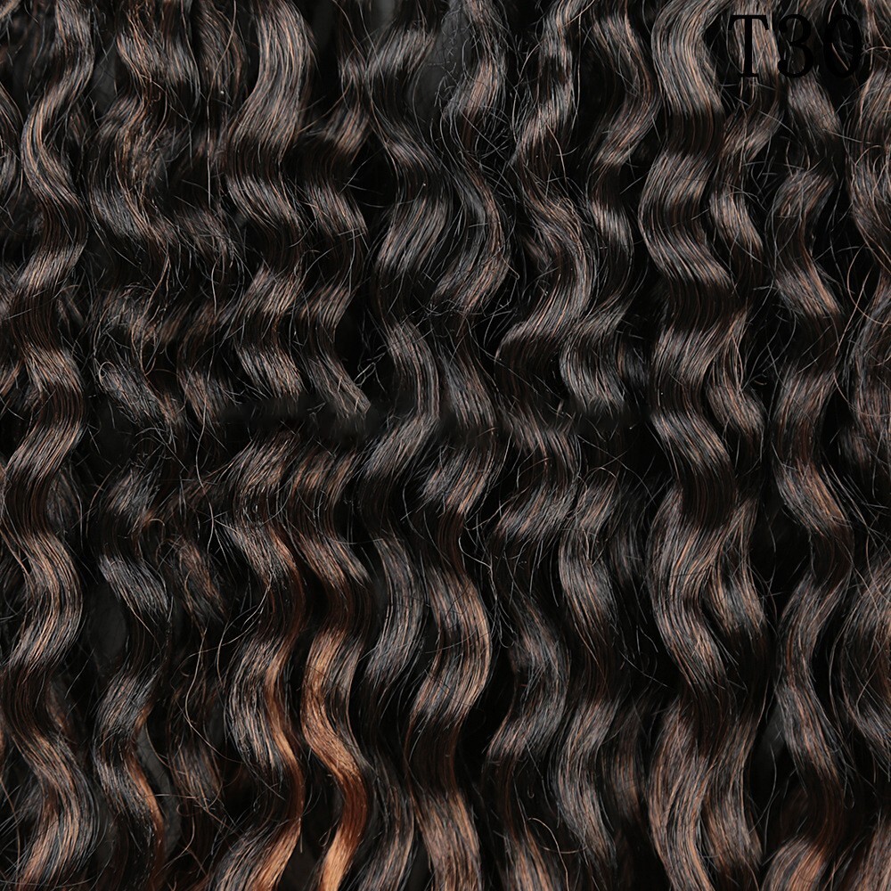18″ Loose Wave Goddess Locs Crochet Braids Curly Faux Locs Braiding Extensions