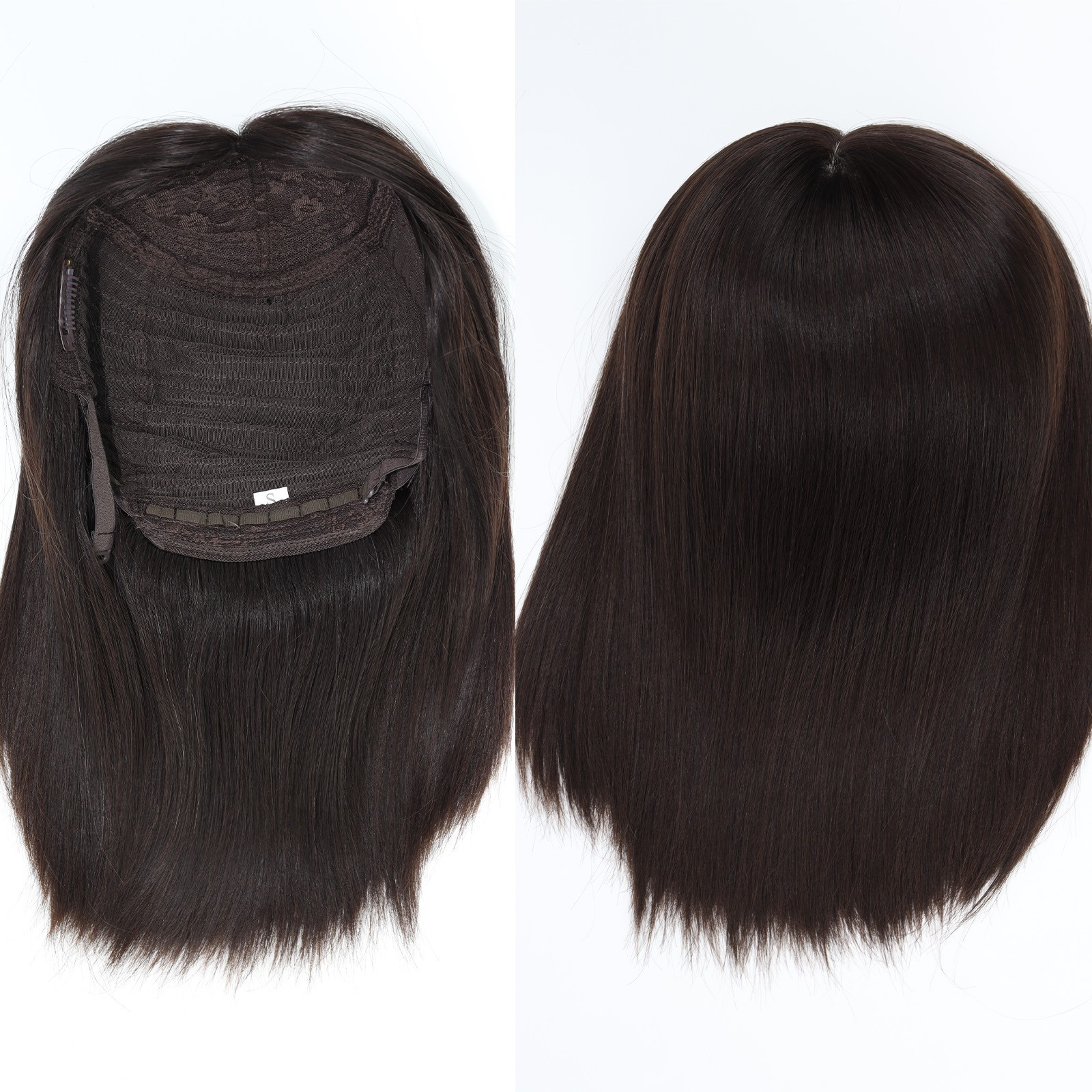 Woman Real Human Hair Jewish Wig Silk Base Sheitel Hand Tied Silk Top Kosher Wig