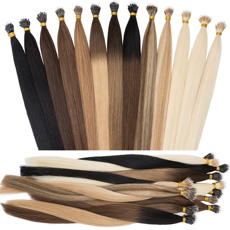 CLEARANCE Nano Ring Tip Real Hair Extensions Russian Remy Human Hair Thick 1G/S