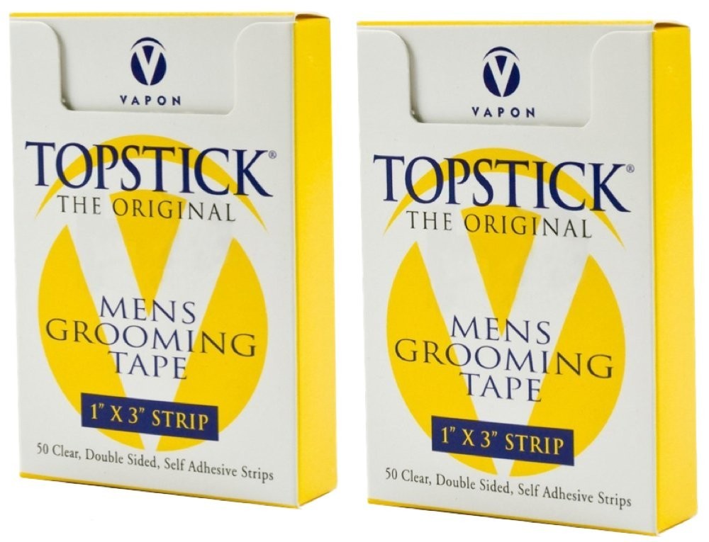 1 x 3 Topstick Double-Sided Tape, 50 Strips/Box, Hypo-Allergenic, Clear (2 Boxes