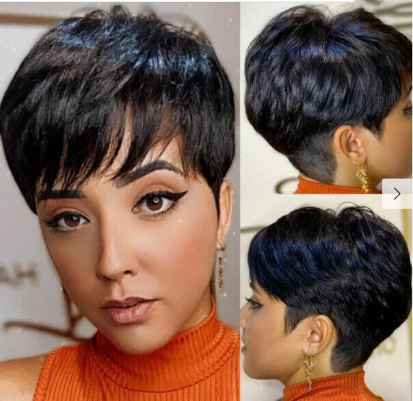 Short Pixie Wigs Brazilian Human Hair Pixie Cut Wigs Short Cute Wigs Natural Wig