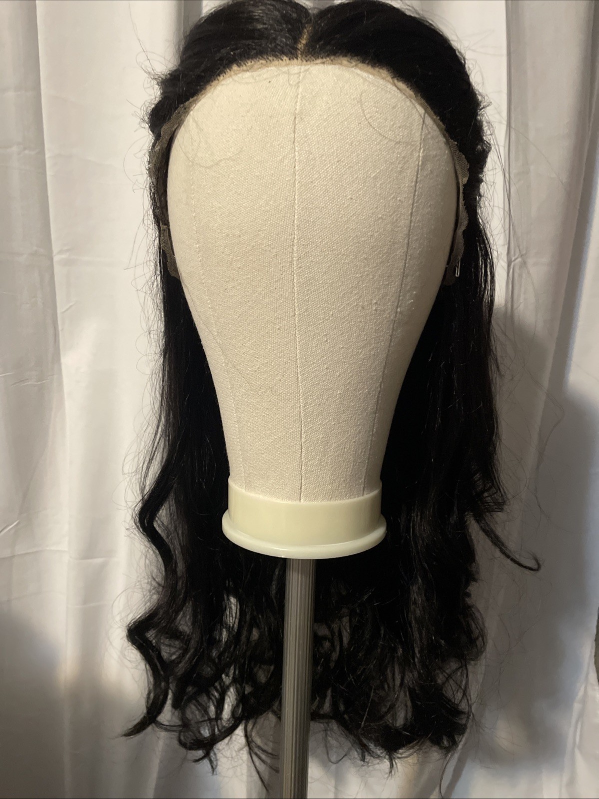 22” Women’s Wig High Temp Heat Resistant Black With Custom Cut 13×4 Lace Front
