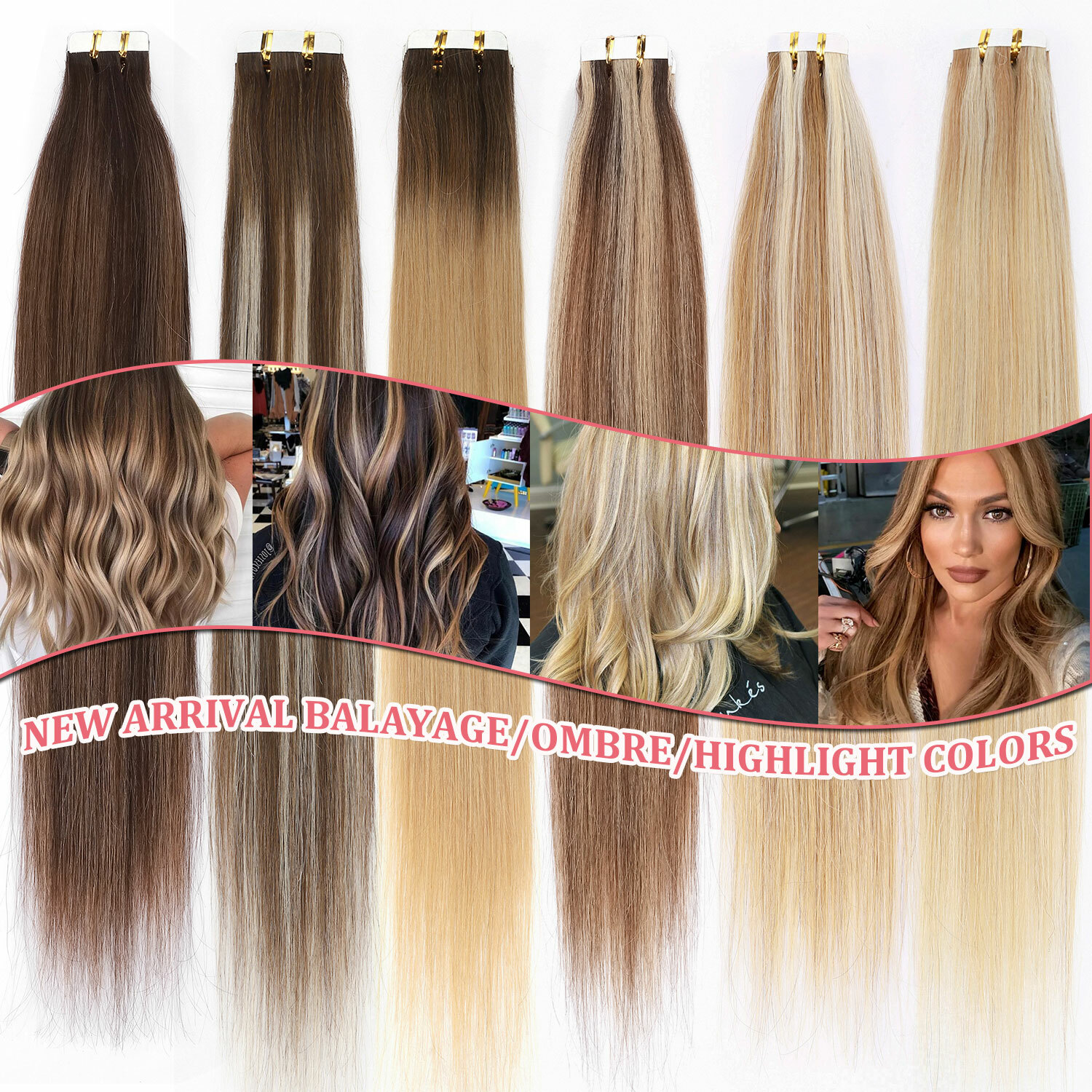 CLEARANCE 100% Real Remy Thick Tape In Human Hair Extensions Skin Weft Full Head