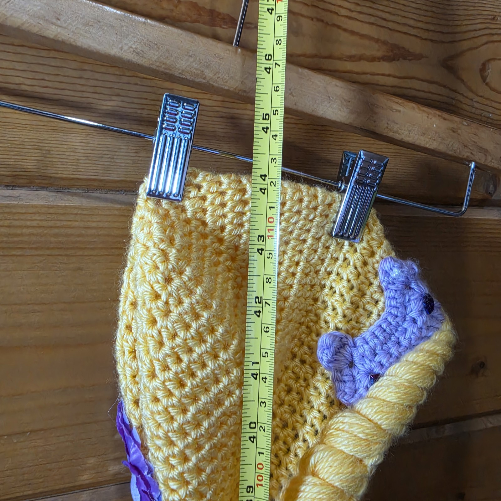 Crochet Yarn Wig Princess Rapunzel Halloween Costume Dress Up Ages 4-Adult 44″