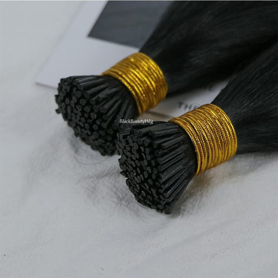 Light Yaki Brazilian I Tip Human Hair Extension Microlink Micro Beads 100strands