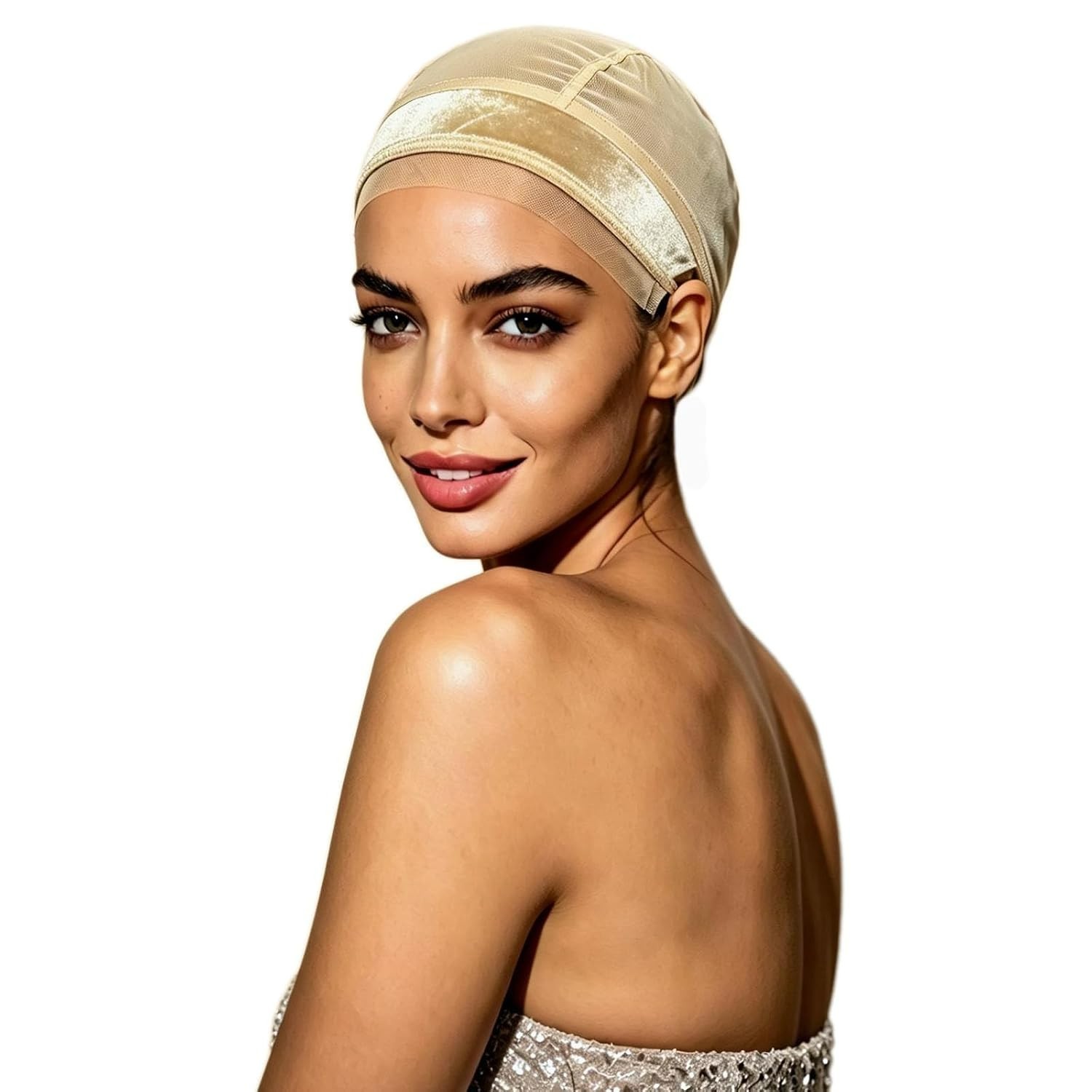 Adjustable Lace Wig Grip Cap with Velvet Band – Glueless & Comfortable Fit