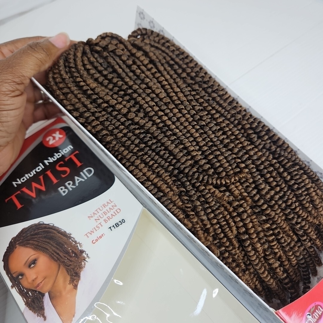Original Natural Nubian Twist Braid 100% Kanekalon 2X BraidingHair Elastic Twist