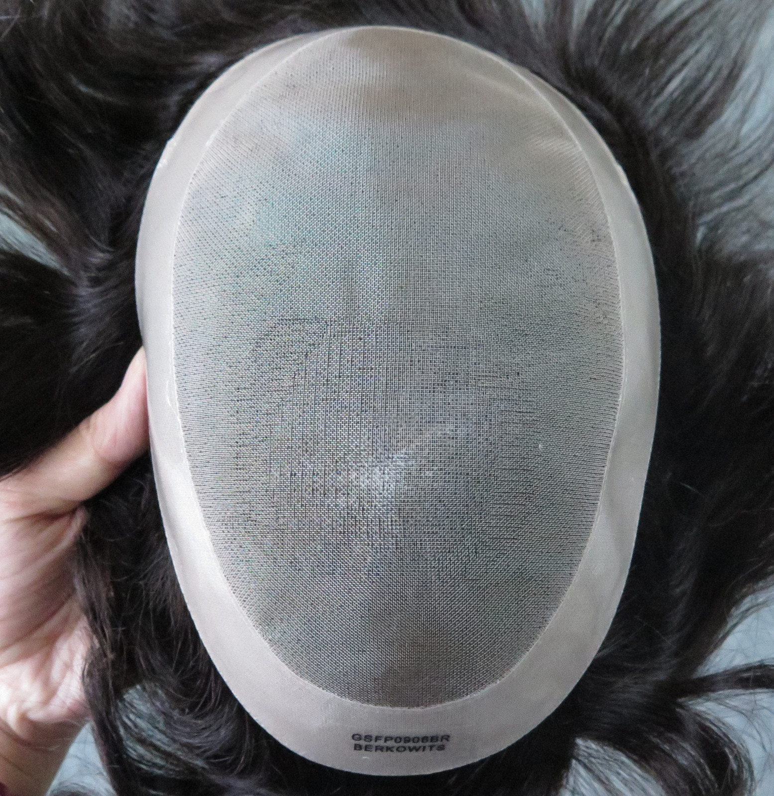 Durable Human Hair Hairpiece Hair Replacement Fine Mono&Poly System Toupee #2