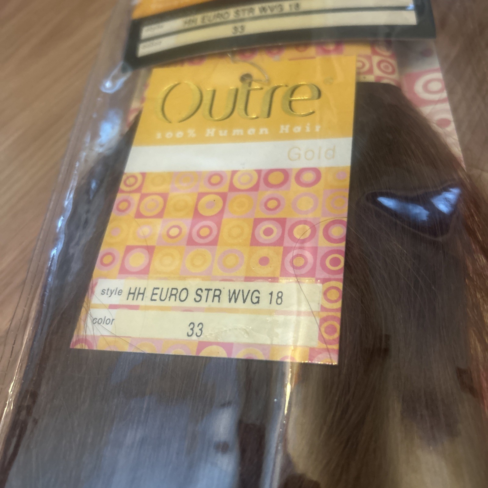 100% Human Hair Ext. Color #33. 18”in, 16”in, 14”in. All 3 Packs For $65
