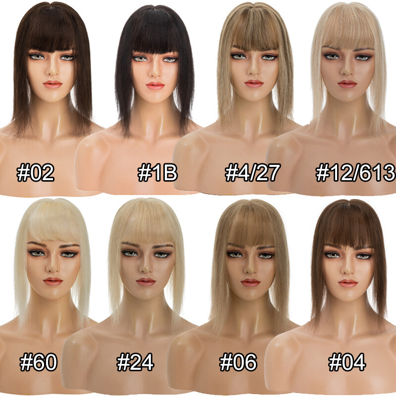 Clip In 100% Real Human Hair Topper Top Hairpiece Toupee Wigs Highlight Thick US