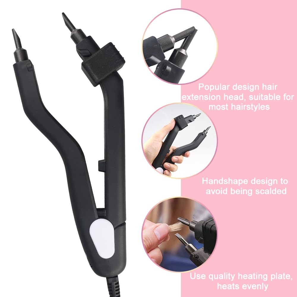 Profession Fusion Hair Extensions Tool Melting Heat Iron Hair Connector with …