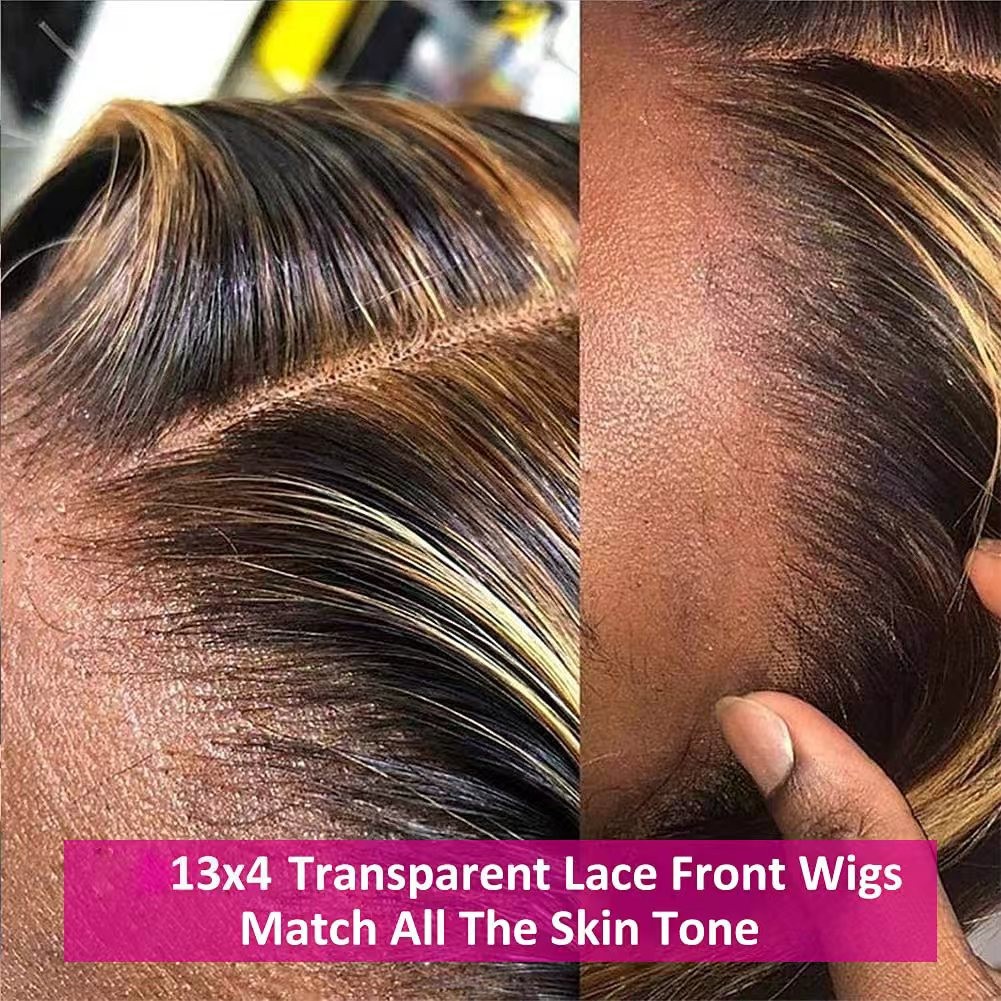 200% Density Brazilian Virgin Wigs 13×4 Water Wave Ombre 1B/30