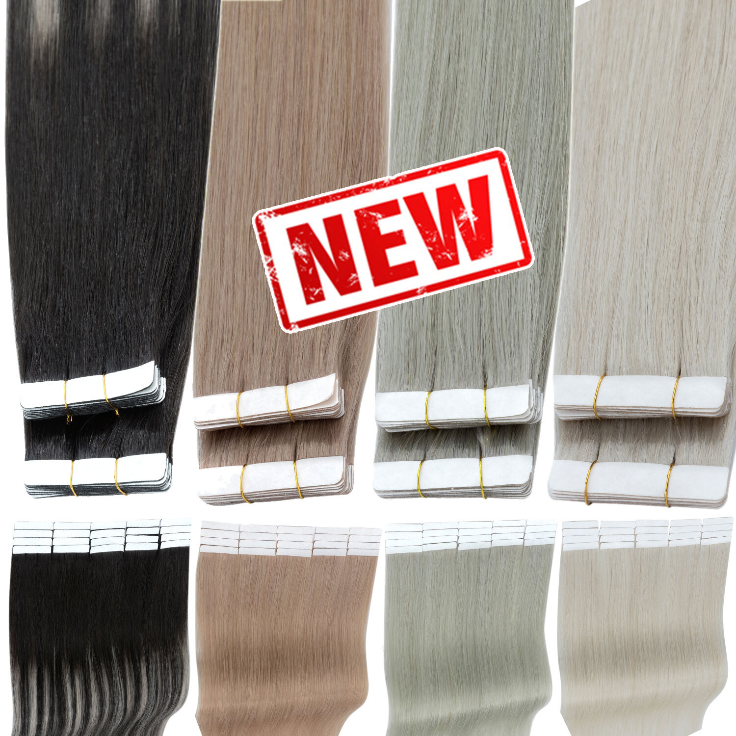 150G THICK Skin Weft Tape In 100% Human Remy Hair Extensions Full Head Highlight