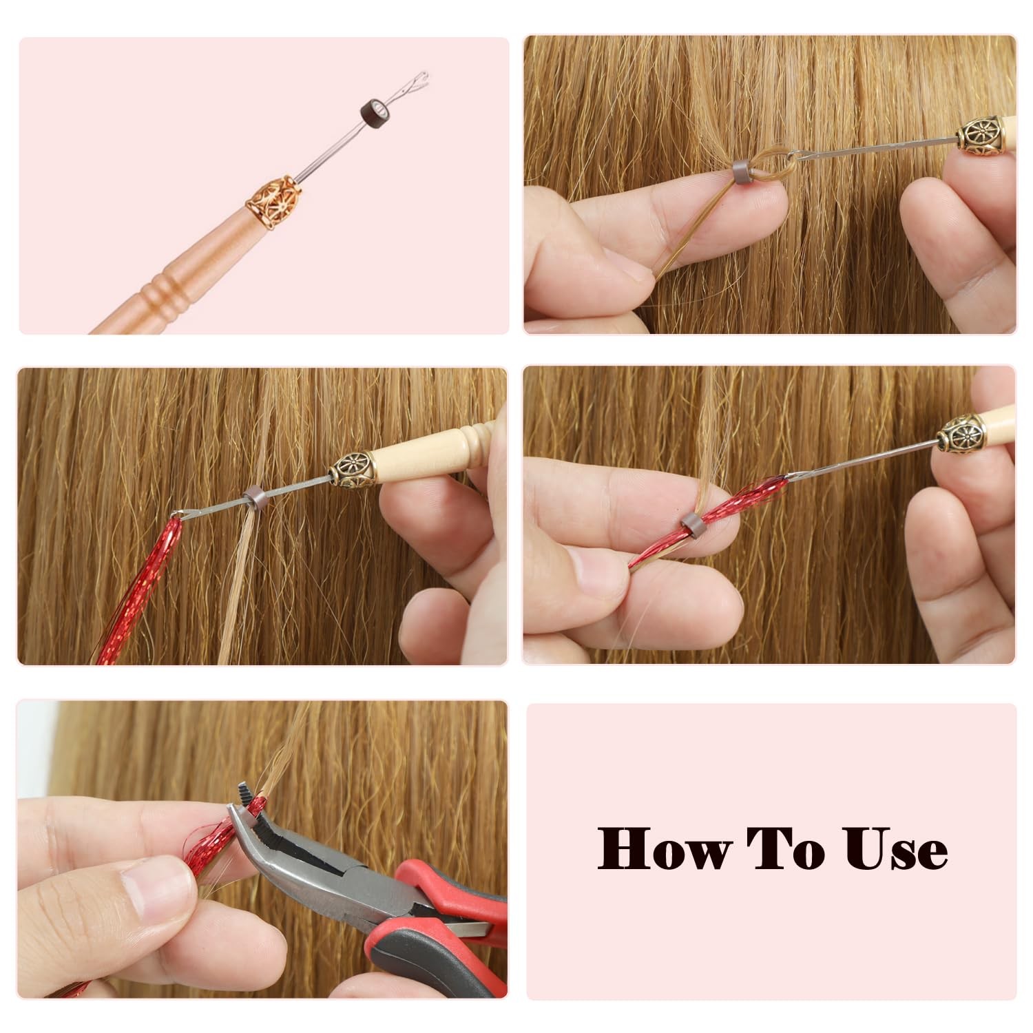 Hair Tinsel Kit, 22 Colors 8200 Strands Glitter 22