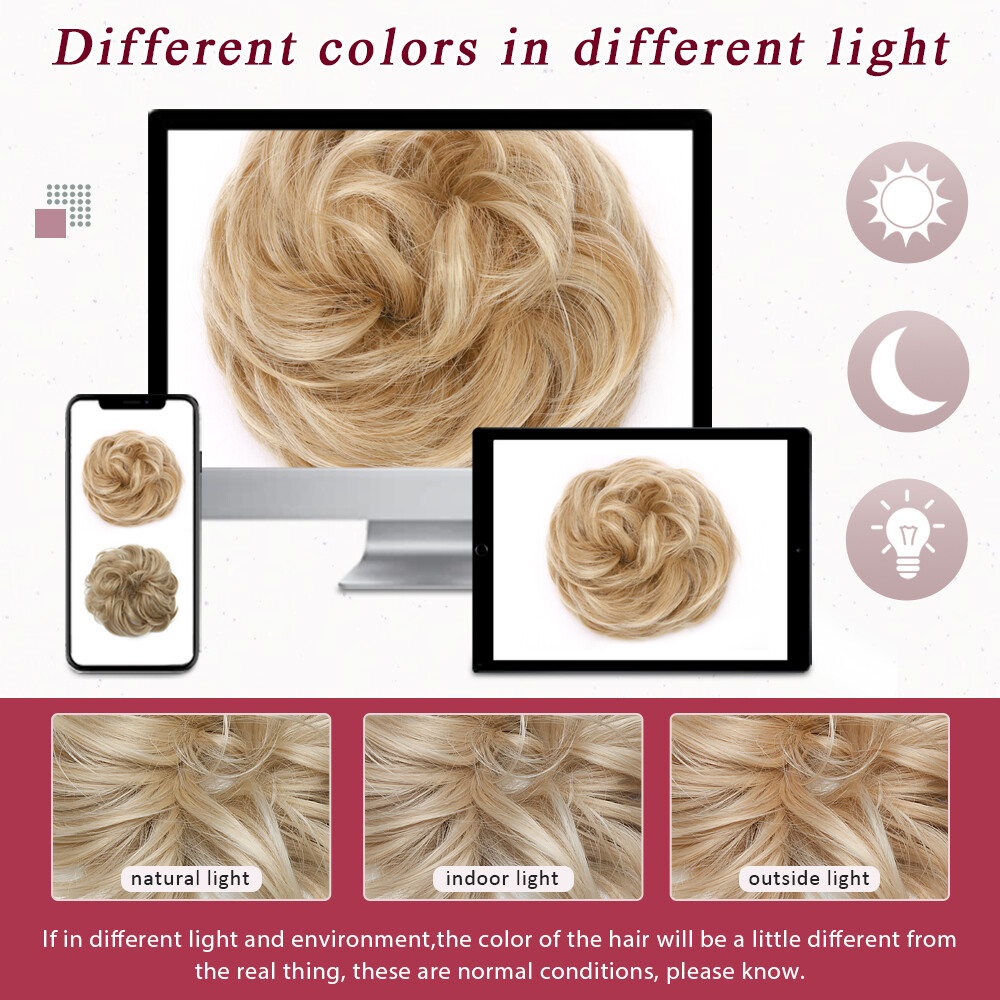 85g Large Curly Scrunchie Messy Bun Hair Piece Updo Ponytail Hair Extension US