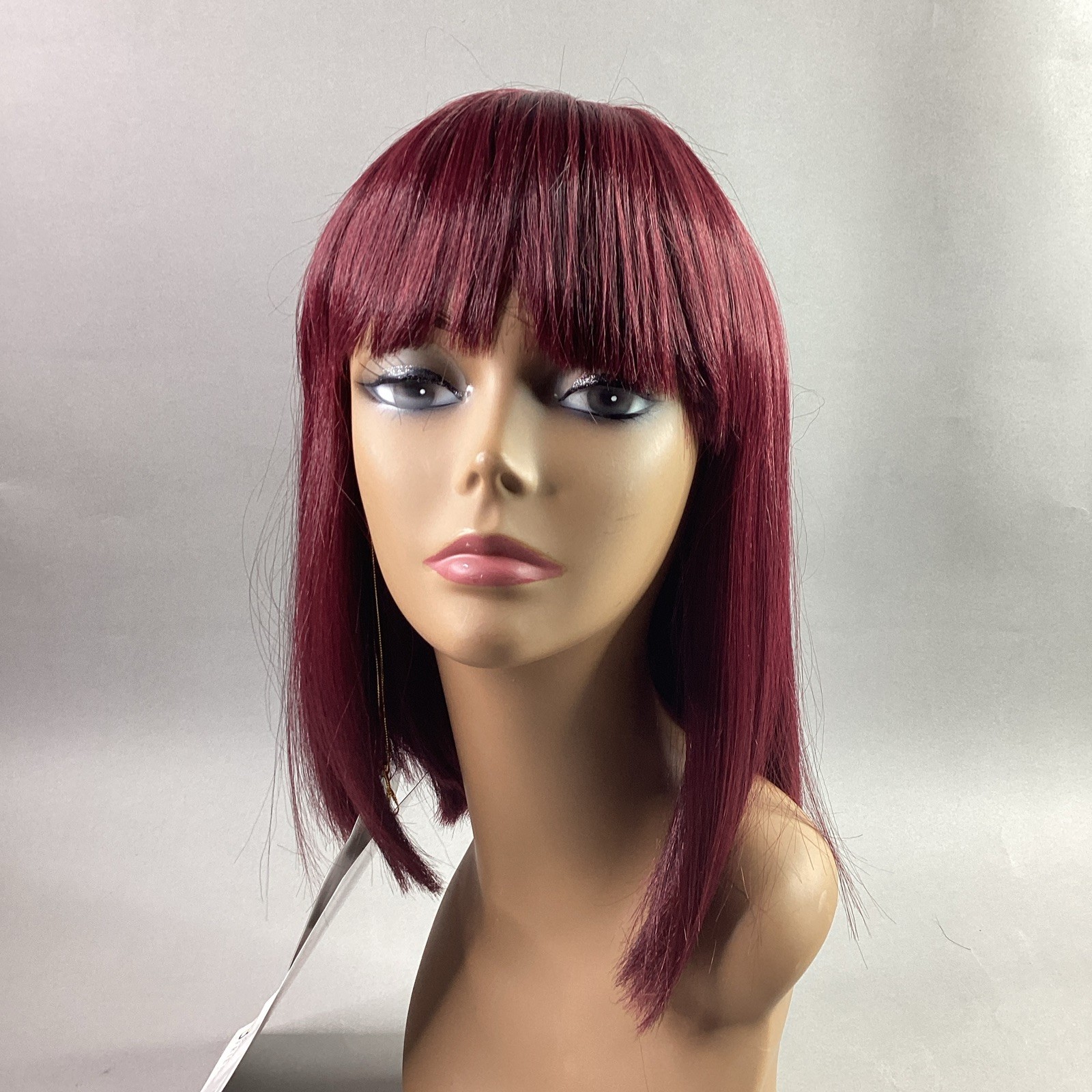 Halo Paula Straight #99J Dark Plum Human Hair Blend Full Wig