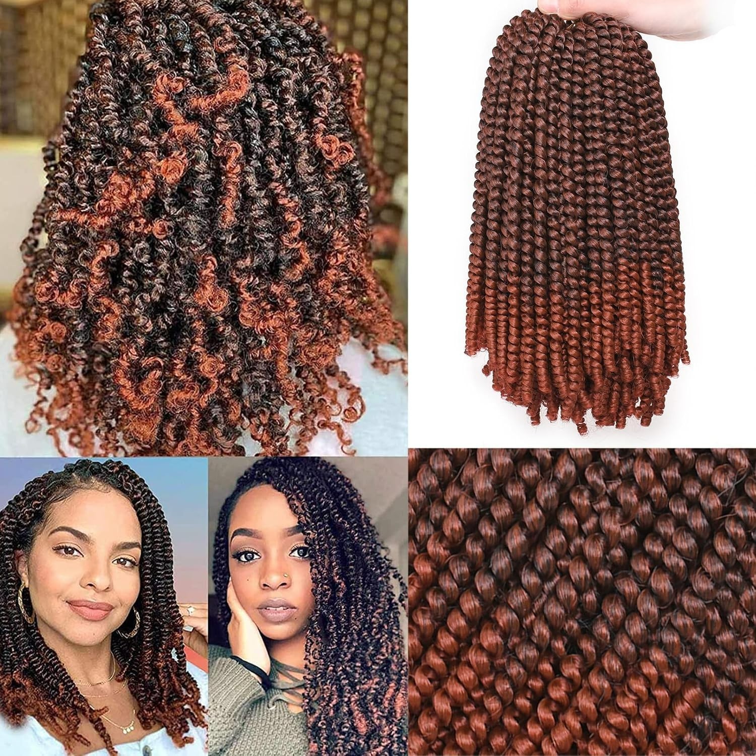 Versatile 12 Inch Spring Twist Braids – Natural Looking Synthetic Hair, 2 Packs