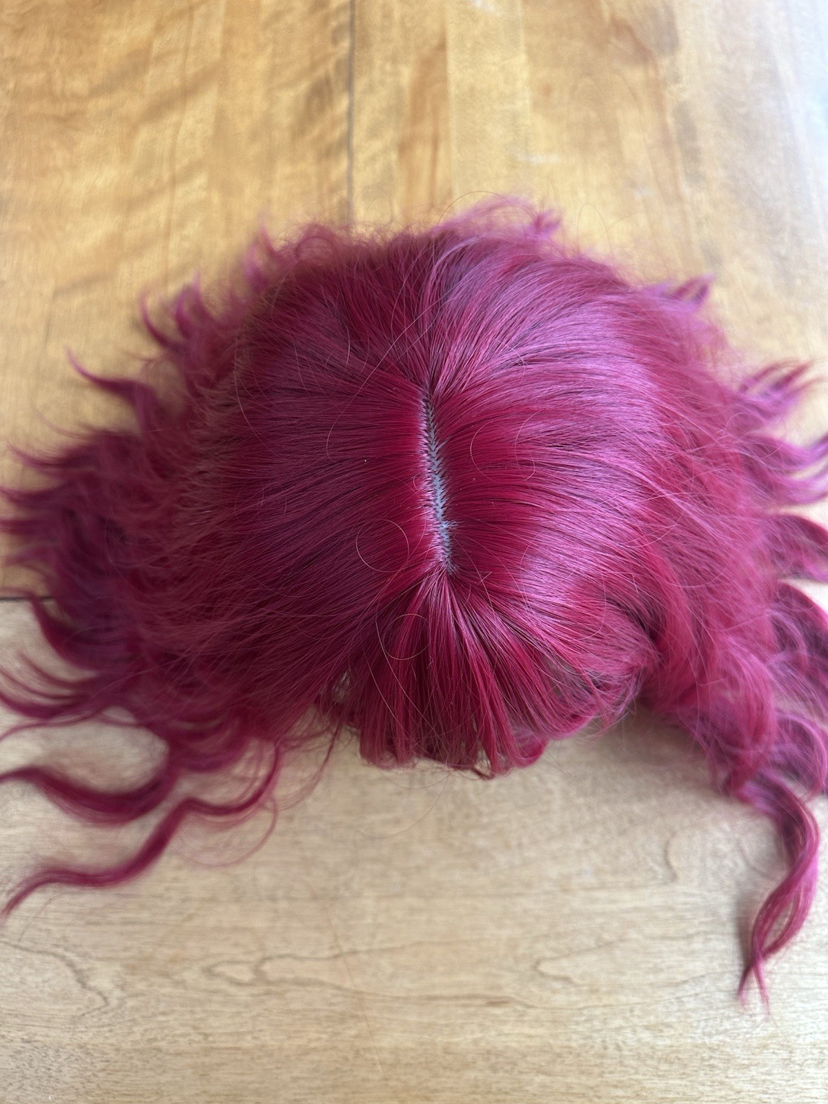 Magenta Pink Wefted Wig Bangs Wavy Hair Bob Cut Cosplay or Just for Fun!