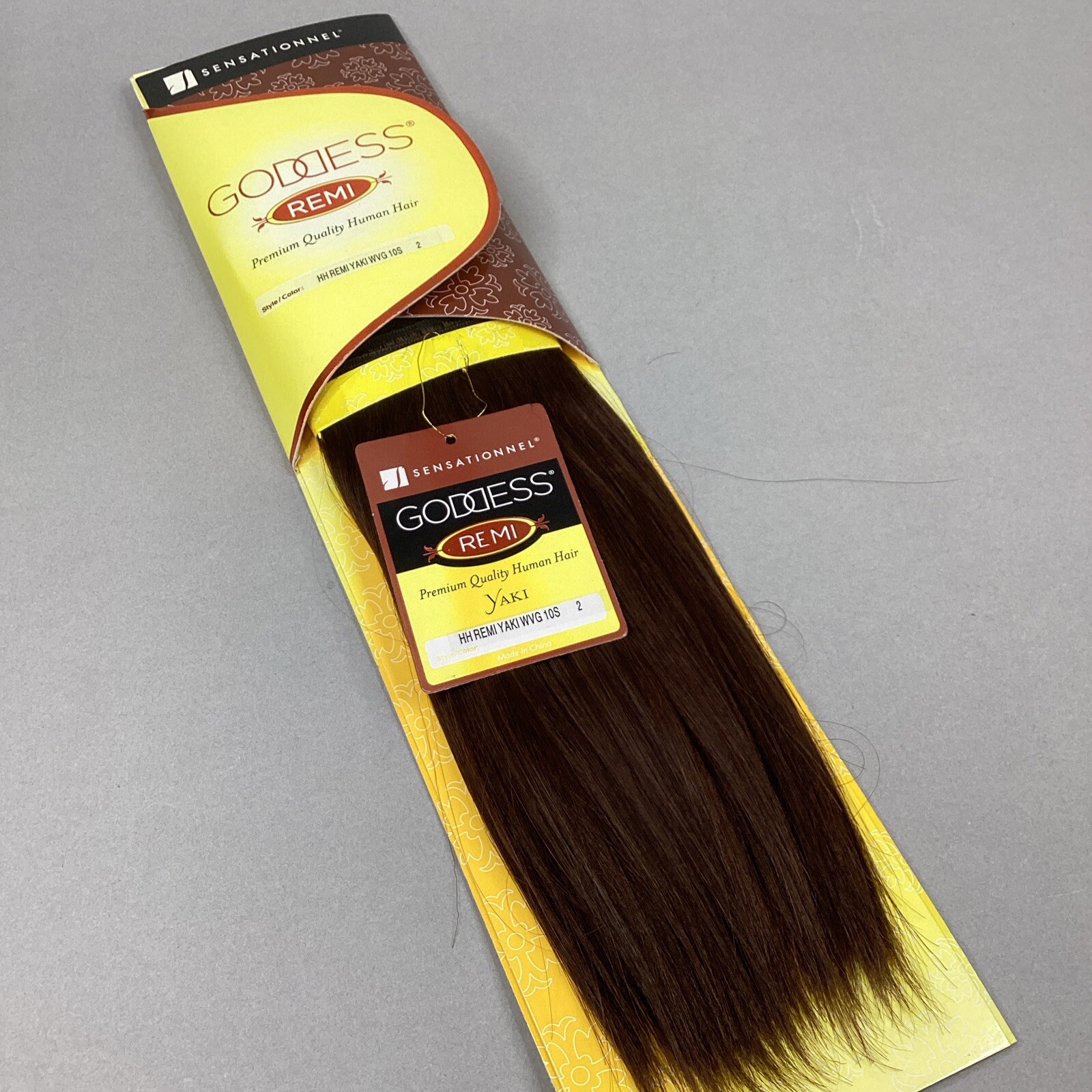 10s (8”) #2 Darkest Brown Straight Goddess Remi Human Hair Track Extensions