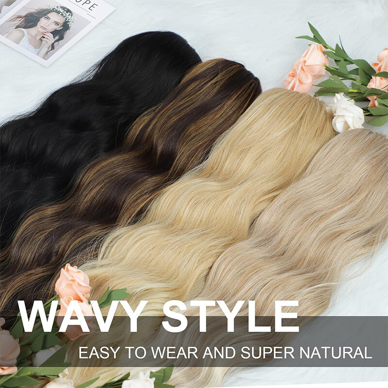 100% Real Thick Drawstring Ponytail Clip In Hair Extension Natural As Human Wavy
