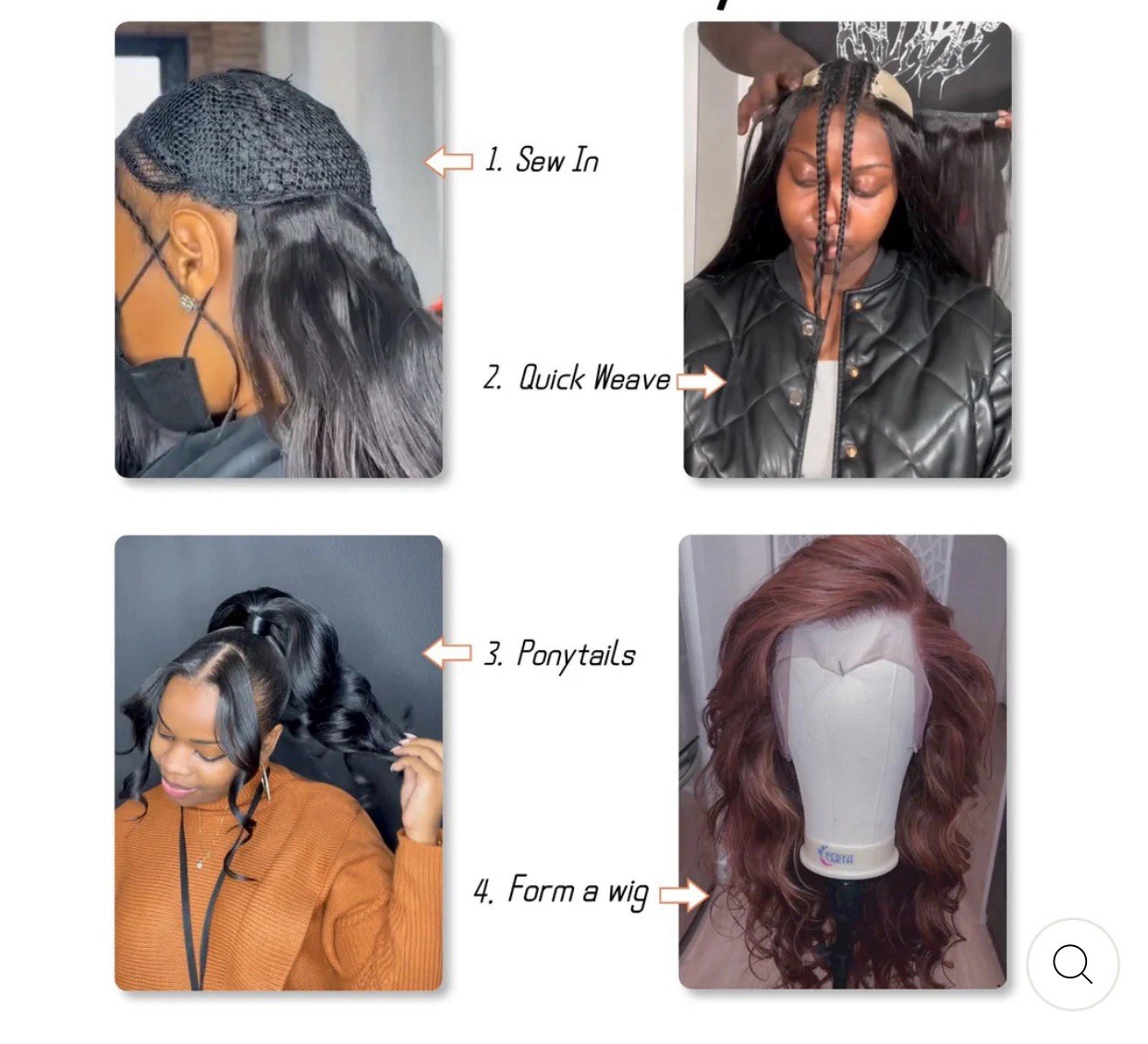 Ashine 100% Brazilian Human Hair Extensions-Black 107-1B#-18”-DC Deep Curly