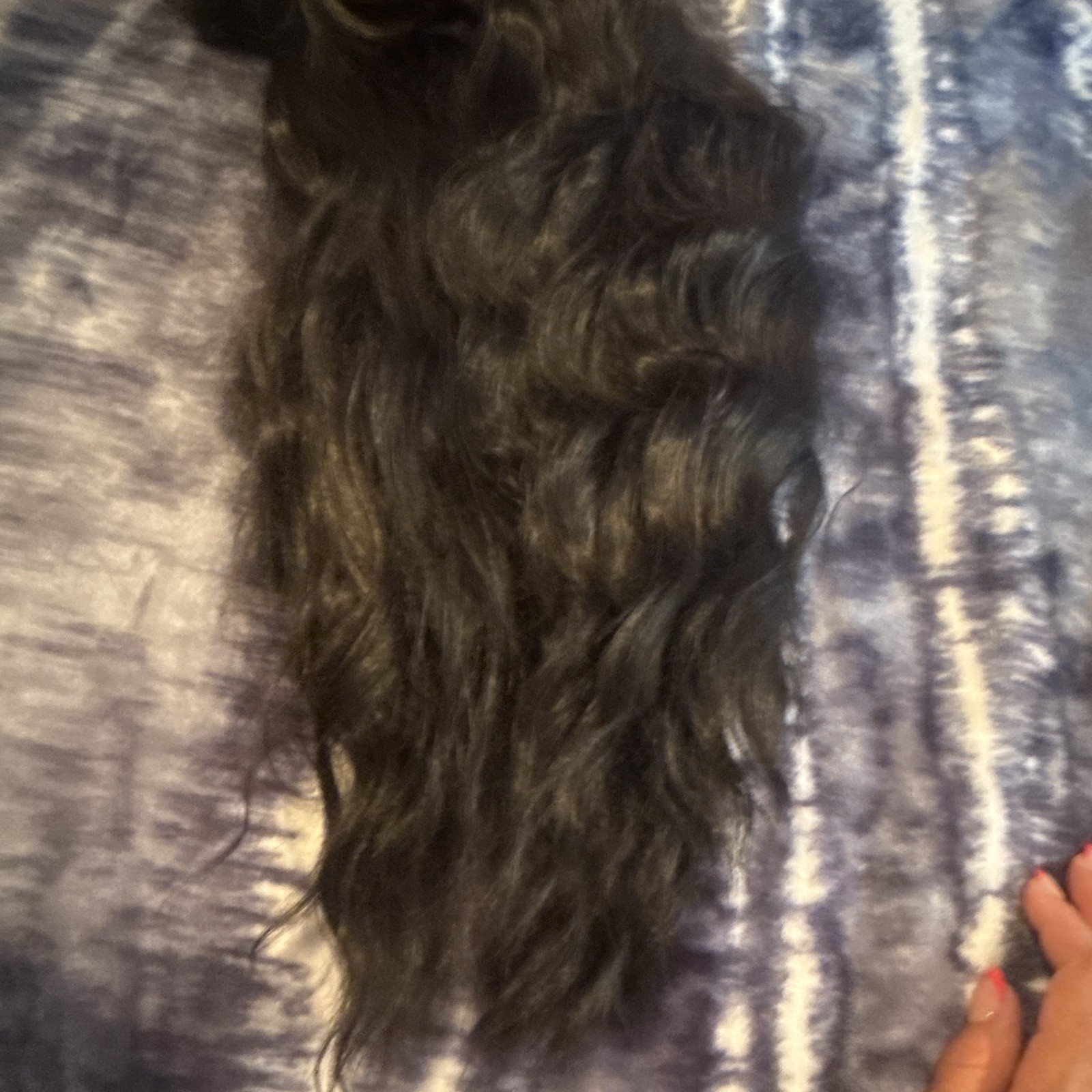 Black Wavy Synthetic Clip-In Wig Layered Classic Cap Free-Part One Size