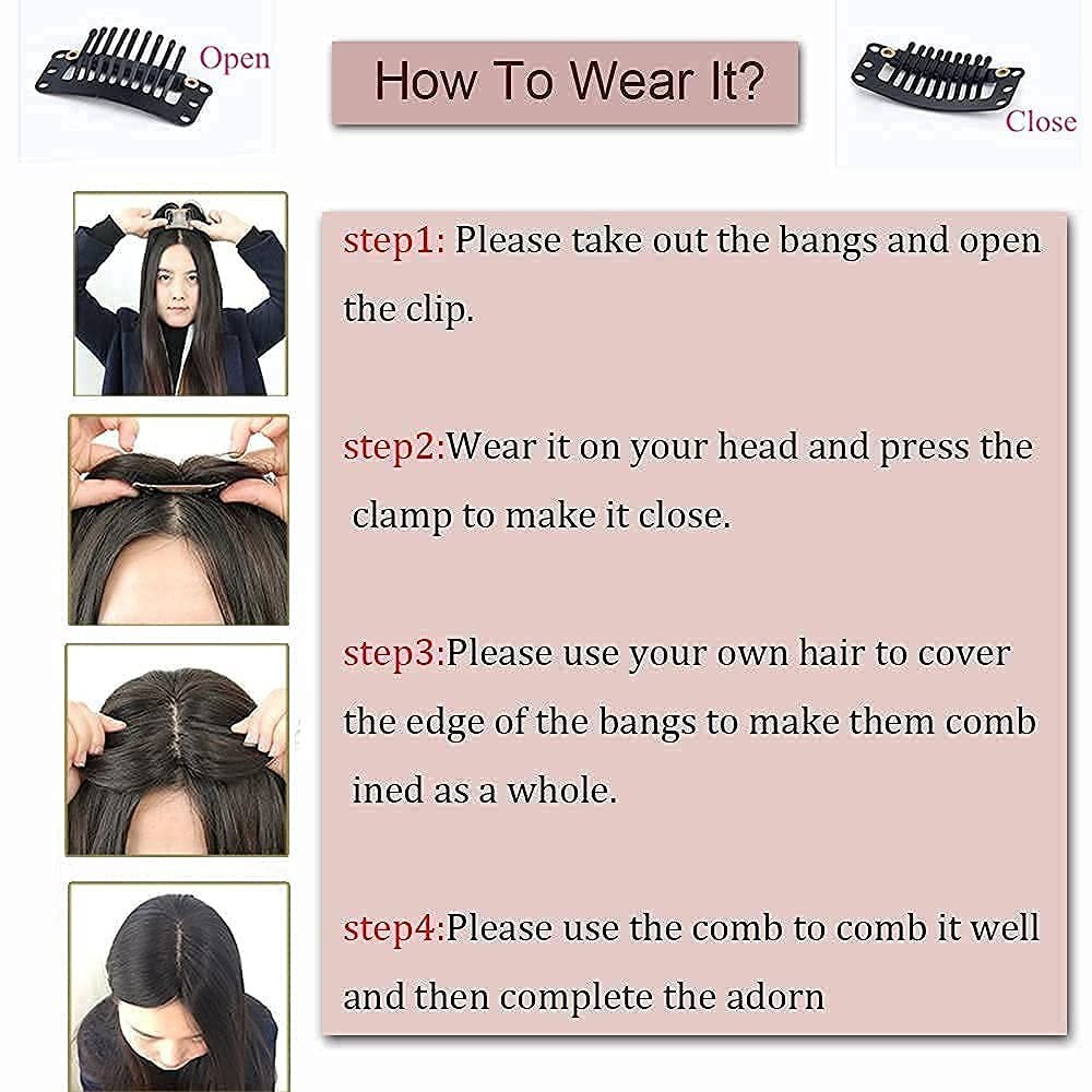 Realistic Human Hair Toppers with Glueless Clips – Custom Style Dark Brown