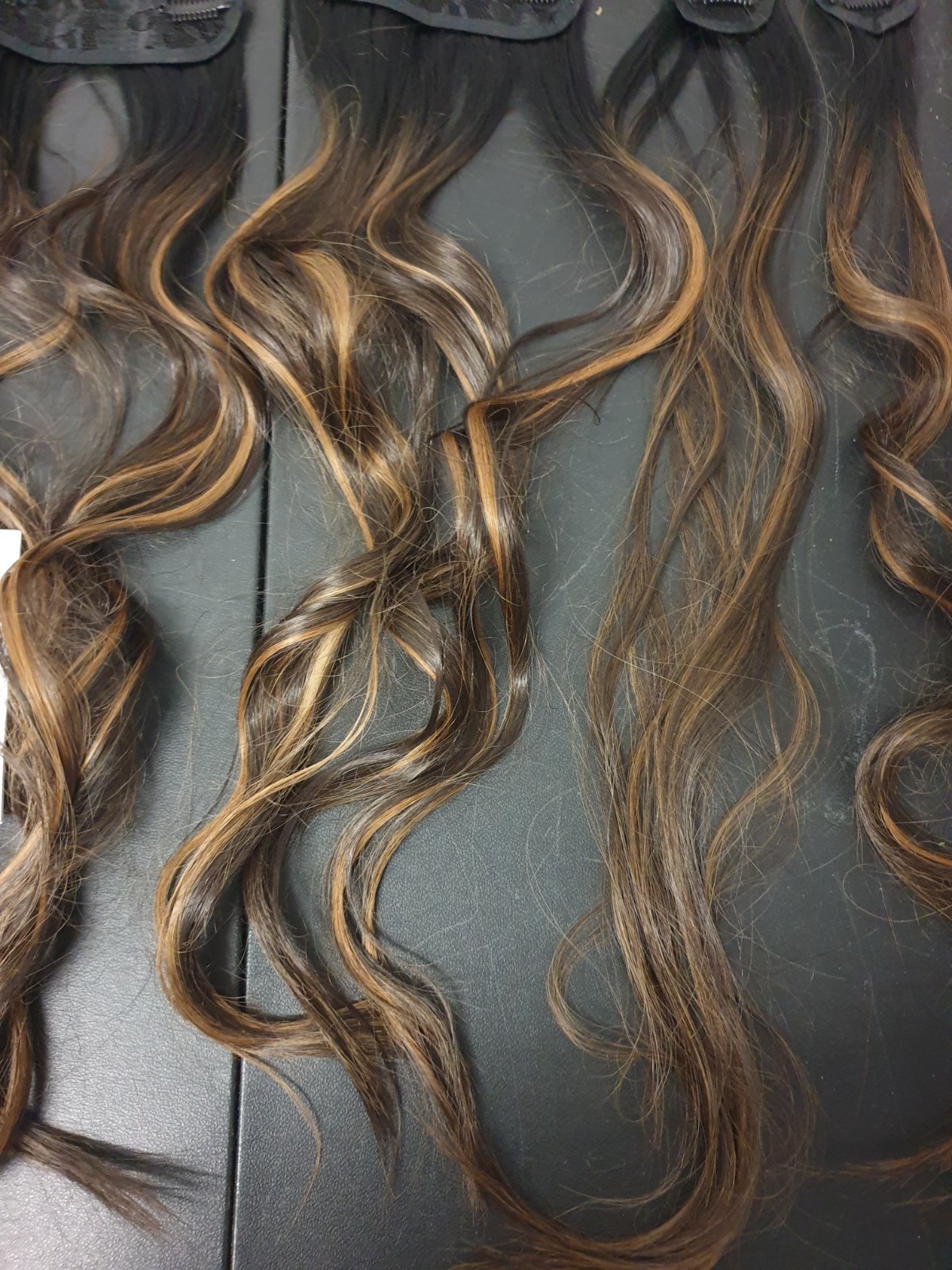 Fliace Clip-In Hair Extensions Natural & Soft Hair Dark Brown Long Wavy 6-Pieces