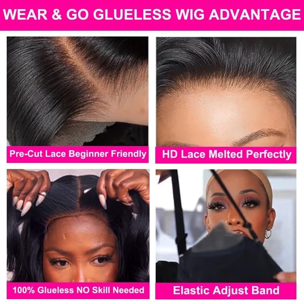 Short Bob Wig Human Hair StraightWear to Go 4×4 Lace Closure Bob Wigs Human Hair