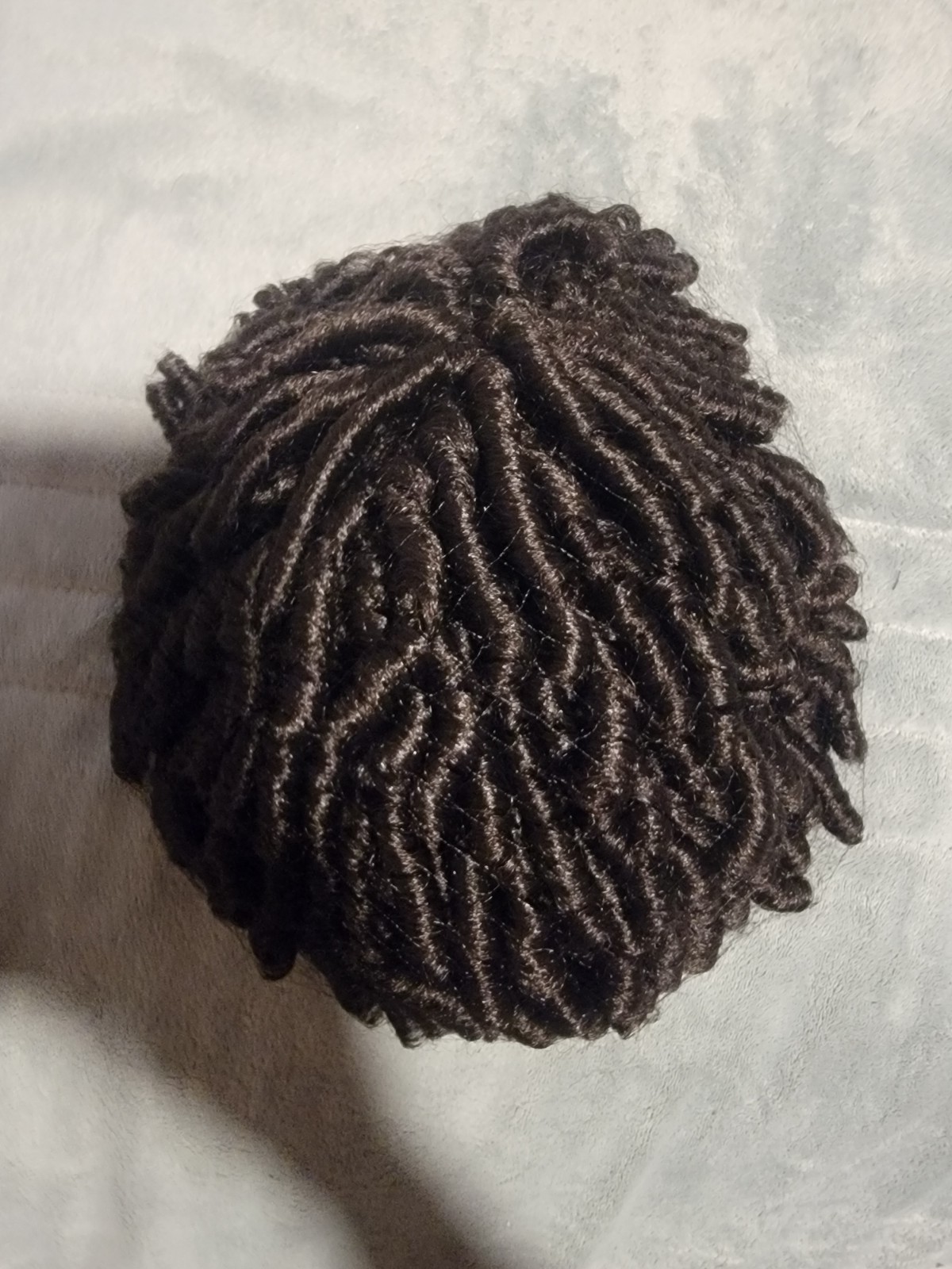 Short Twist Braided Dreadlock Wig Veralux Fiber Glueless 10in Natural Black
