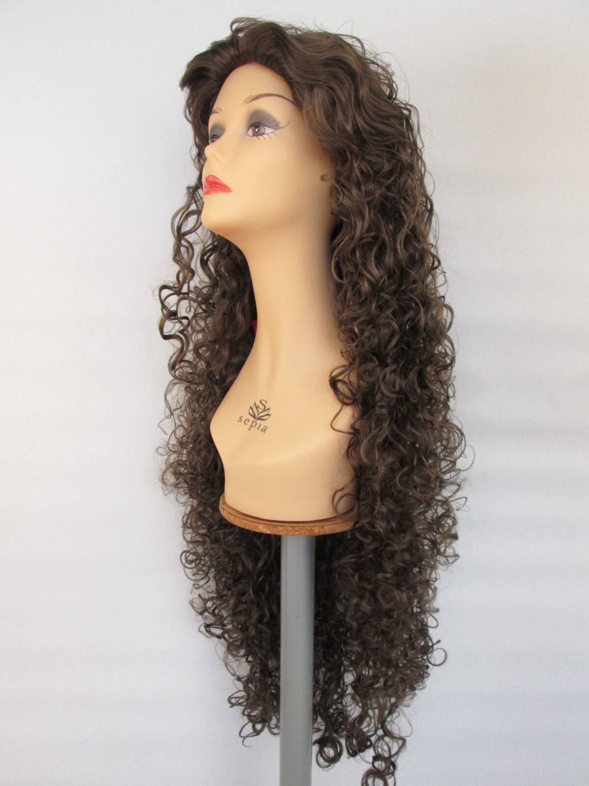 WOMEN 39″ SUPER EXTRA LONG CURLS CURLY HAIR LAYERED WIG NO BANGS ELECTRA MERIDA