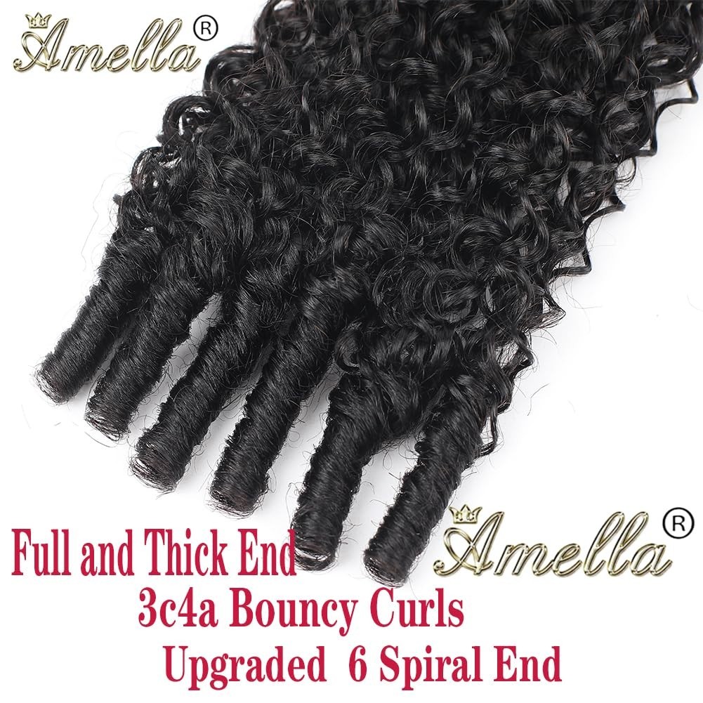 Burmese Curly Human Hair Bundles 3C4A 18 20 22 Inch